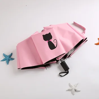 

Sun Clear Cat Umbrellas rain women Parasol Ladies Uv Umbrella For kids girls Folding windproof Unbrella regenschirm parapluie