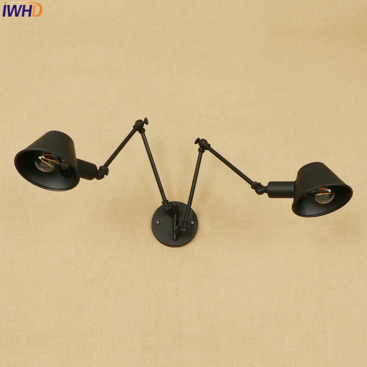 Lampen Swing Long Arm Wall Light Fixtures 2 Heads Loft Industrial Wall Lamp Vintage Sconce Edison L - 32848340814
