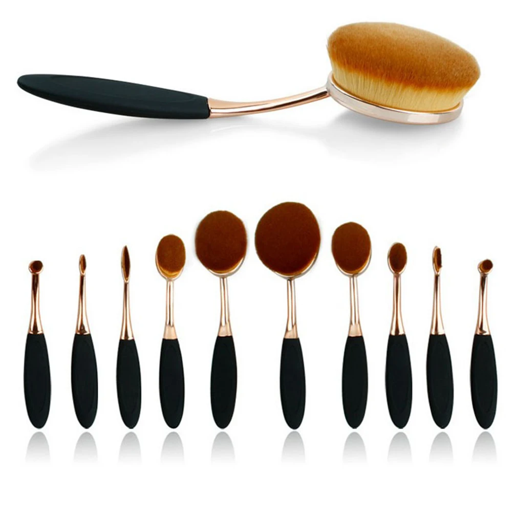 

High Quality New Professional Tooth Brush Type Eyebow foundation Makeup Brush 10 pcs
