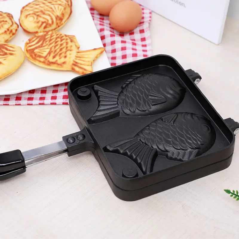 Двойная рыба вафельница яйцо для выпечки торта форма Taiyaki Gofrera двойная сторона