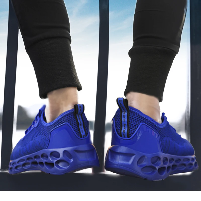 Light Men's Shoes Breathable Running Shoes 46 Trendy Blade Shoes Fashionable Pure-color Casual Shoes Big Plus Size Men's Shoes47