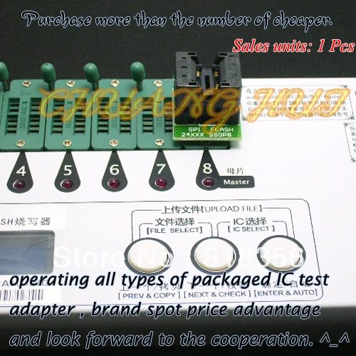 

TSSOP8/SSOP8 Programmer Adapter SPI FLASH Programmer Adapter for SPI-FLASH Programmer Adapter 24XXX eeprom flash Adapter