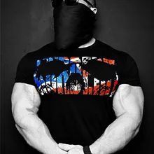 Летняя дышащая впитывающая пот Мужская футболка для бега одежда с коротким рукавом спортивная одежда для тренажерного зала мужские беговые дорожки