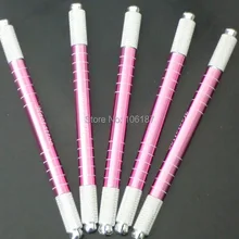 20 шт. Розовый Профессиональный Перманентный макияж для ручного татуажа бровей ручка с обеих головок может использоваться ручная ручка для макияжа бровей