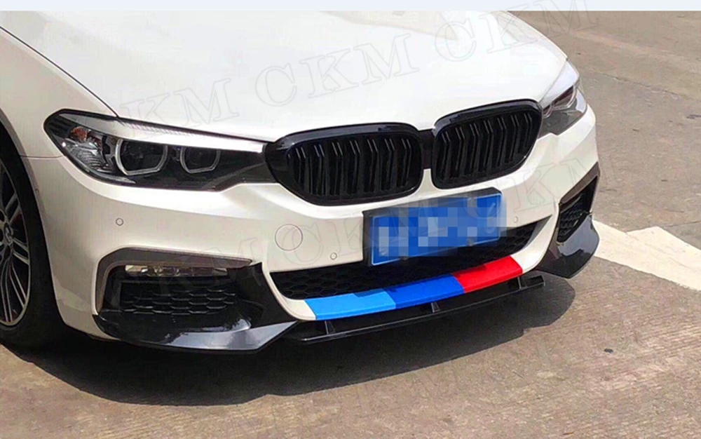 5 серии углеродное волокно/ABS передний бампер для губ разветвители для BMW G30 G31 520i 530i 540i M Sport защита головы подбородка