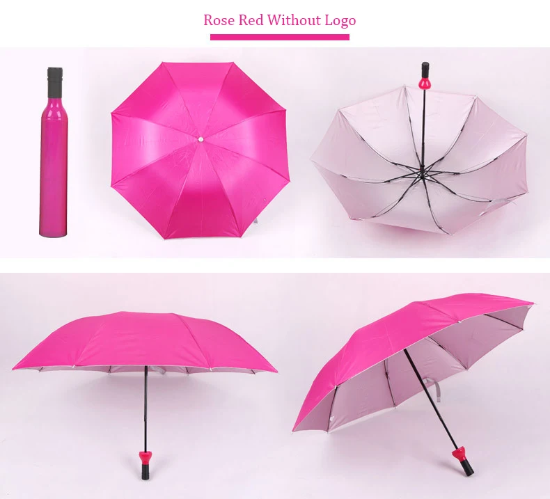 2019 Creative Wine Bottle Umbrella Rain Women 3 Folding Sun Rain UV Mini Umbrella girl Kids Female umbrellas cute gifts Parasol (18)