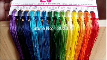 

6 of each Black and bright red Embroidery Silk Floss Thread