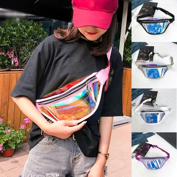 

Fashion Beach Bag Women Messenger Cute Laser Crossbody Korean version Fluorescent color Bag Chest Bag bolsa feminina#30