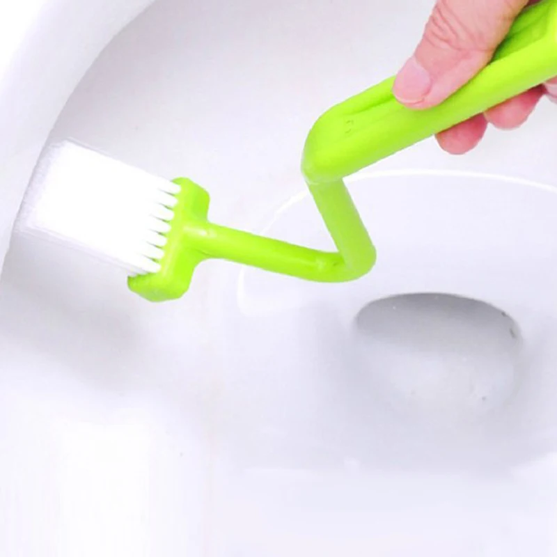 S type Toilet Cleaning Brush Family Sanitary Curved Bent Handle Brush
