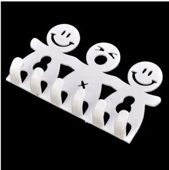 

Hot sale Bathroom Sets cute Cartoon Sucker Toothbrush Holder / Suction Hooks 5 Position Tooth Brush Holder