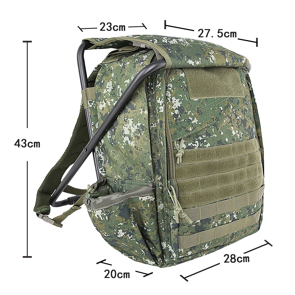 Складное рыболовное кресло тактический рюкзак табурет армейский Molle Back Pack сумка для наружного охотничьего туризма треккинга военного оборудования