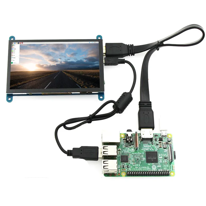 7 дюймовый емкостный IPS ЖК модуль 1024x600 HDMI 800*480 5 точечный сенсорный экран с
