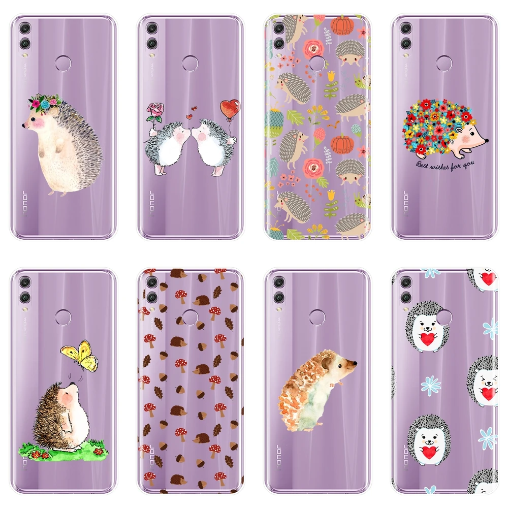 

TPU Back Cover For Huawei Honor 7 8 9 10 Lite Hedgehog Soft Phone Case Silicone For Huawei Honor 8X MAX 10 9 8 7 7S 7X 7A 7C Pro