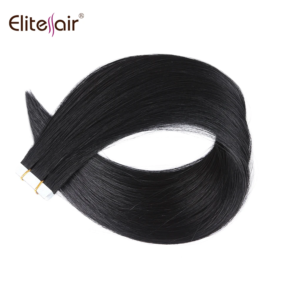 Elitessair 1 Tape In Human Remy Hair Extension 20pcs/pack Double Drawn