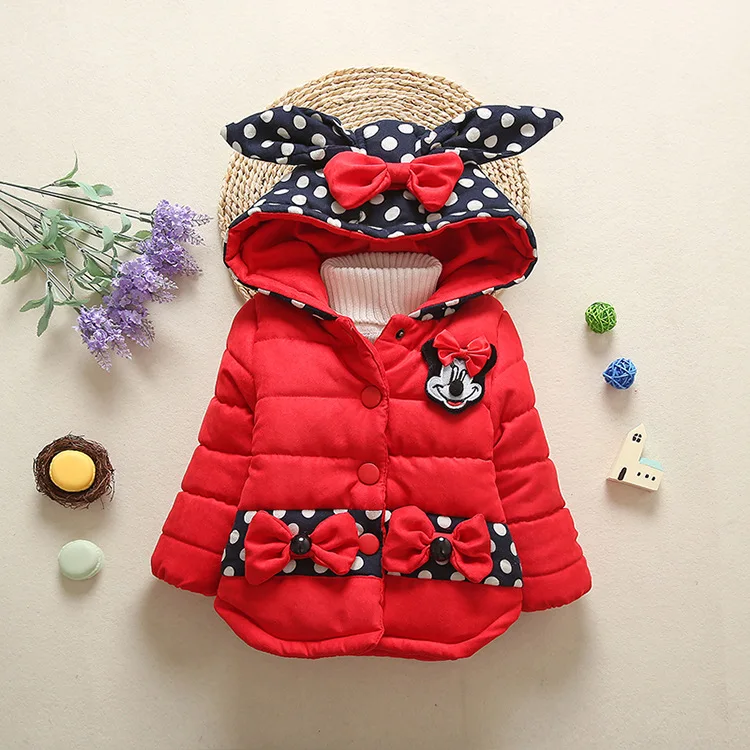 

Children's Winter Jackets 2016 Fashion Hooded Baby Girls Cotton-Padded Coats Warm Thick Outerwear Kids Clothes Infant Clothing
