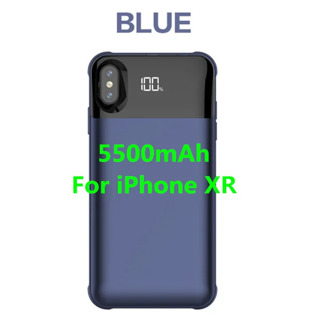 Blue KQJYS зарядное устройство для iPhone XS MAX XR беспроводное магнитное зарядное устройство чехол для телефона для iPhone X XS мобильное зарядное устройство крышка - Цвет: Blue