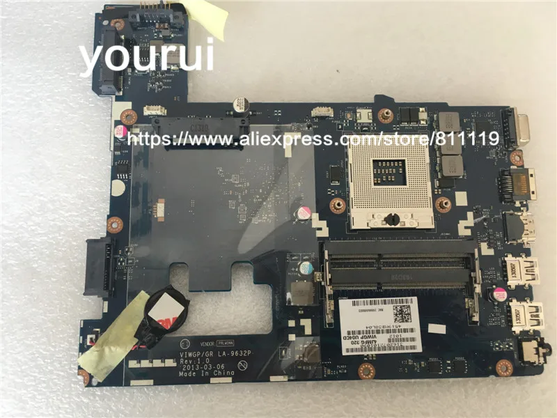 Yourui для Lenovo Original G400 LA-9632P HM76 чипсет материнской платы DDR3 100% полностью