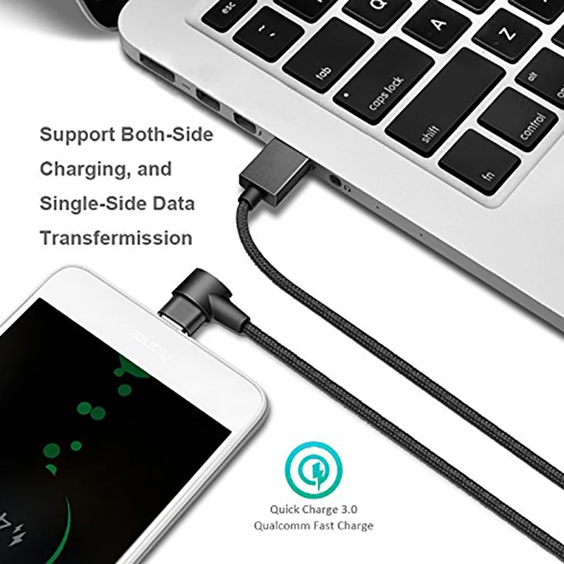 Магнитный кабель usb type C с углом 90 градусов, l-образный кабель, кабель usb type C, 1 м, нейлоновая оплетка, светодиодный индикатор, магнитный кабель для зарядки и синхронизации данных