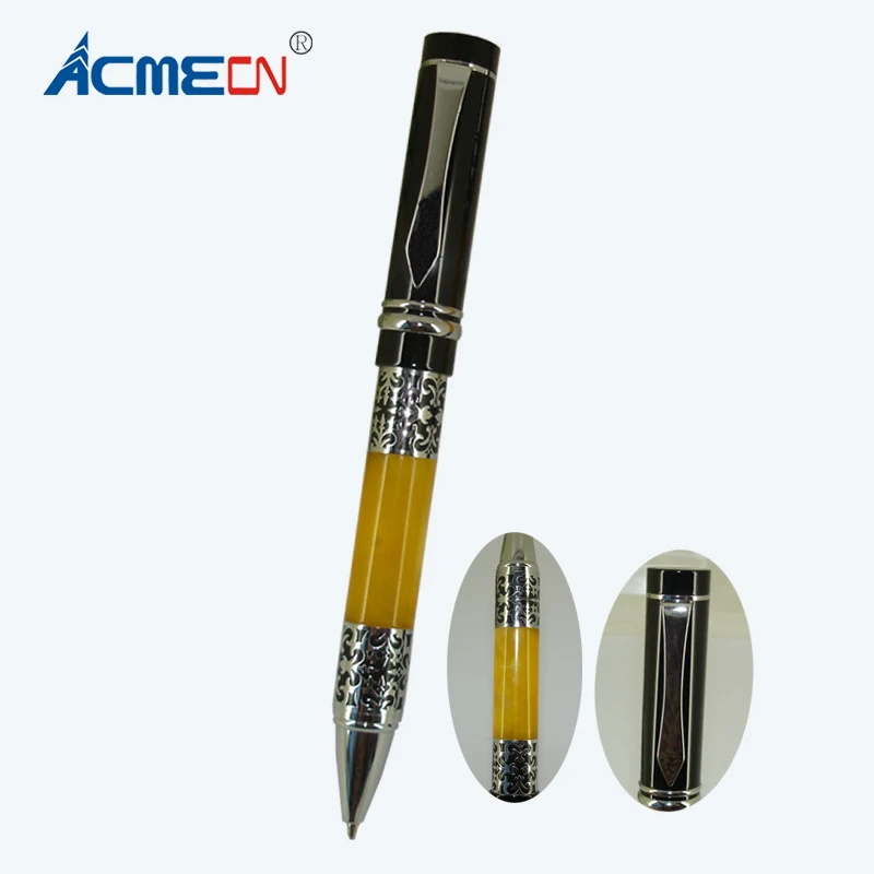 

ACMECN New Arrival Unique Emboss Ballpoint Pen Office Writing Instrument 36g Exclusive Men's Gifts for Business Acrylic Ball Pen