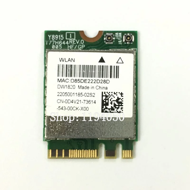 Atheros QCNFA344A DW1820 802.11AC Bluetooth 4,1 867 Мбит/с WLAN WiFi Беспроводная 802.11AC NGFF мини WLAN карта лучше, чем BCM94352Z