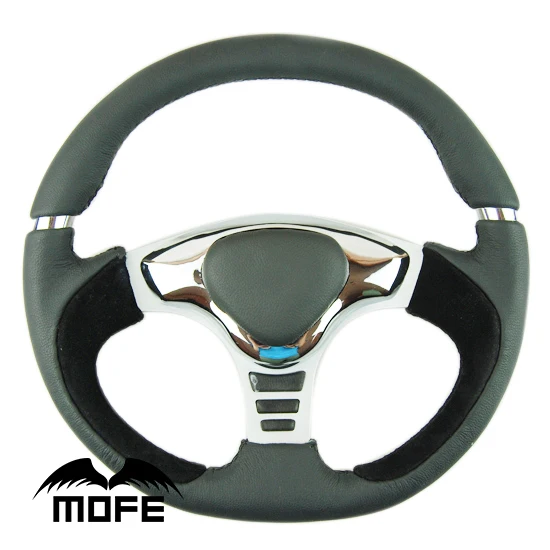 Специальное предложение MOFE Racing логотип черный стежок 14 дюймов 350 мм Замша Кожаный руль