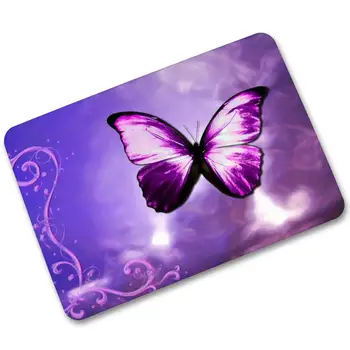 

Home Decor Carpet Violet butterfly Cartoon print Area Carpets for Living Room Bedroom Rug Kitchen bathroom Non-slip Doormat Rugs