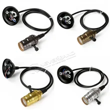 E27 110 V/220 V лампа с винтовым гнездом База Ретро Эдисона лампа база держатель подвесной светильник лампа с провод с переключателем