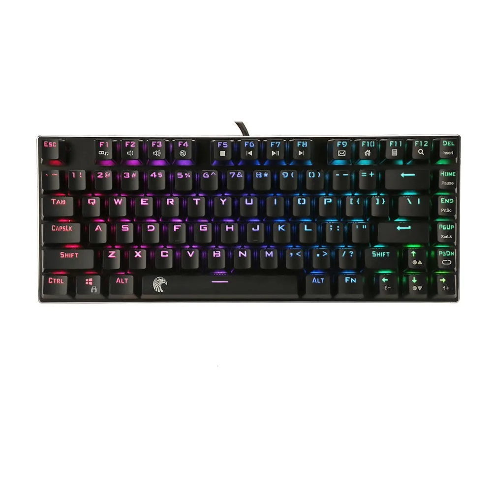 Z88 RGB Backlit Small Mechanical Keyboard Tenkeyless No Number Pad Ergonomic Design Outemu