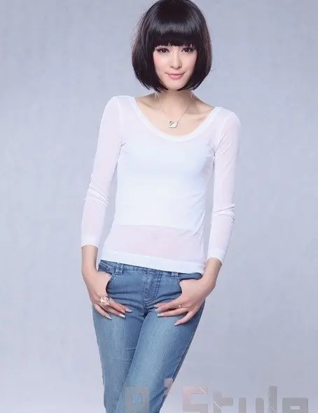 Amass women's 2012 jingyun.White big round neck net shayi g37342 | Женская одежда