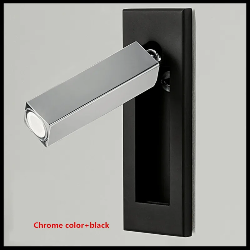 

Embedded Rotating Retro New Chinese Bedroom LED Wall Light Hotel Clubhouse Project Bedside Reading Light
