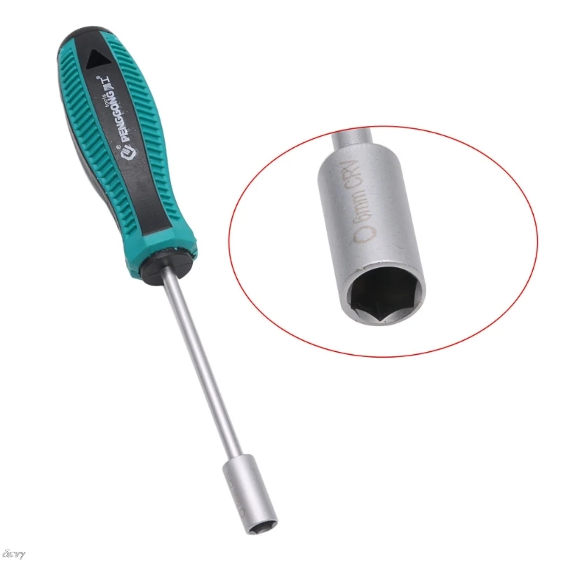 Металлический торцевой ключ отвертка шестигранная гайка ключ Nutdriver ручной инструмент 3 мм-14 мм - Цвет: 6mm