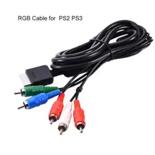 1.8m Multi HD AV  Component Cable For Sony PS3/ PS2 Game Cable Games Accessories Supports two-channel Stereo Audio