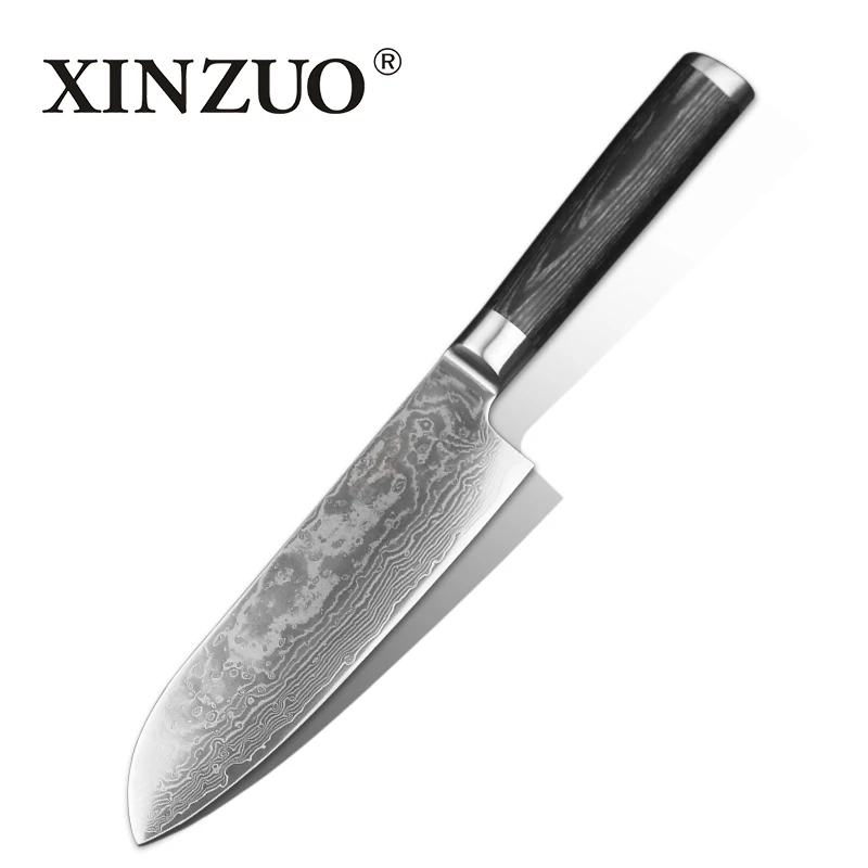 XINZUO 7 дюймовый нож шеф повара 67 слоев китайские кухонные ножи из дамасской