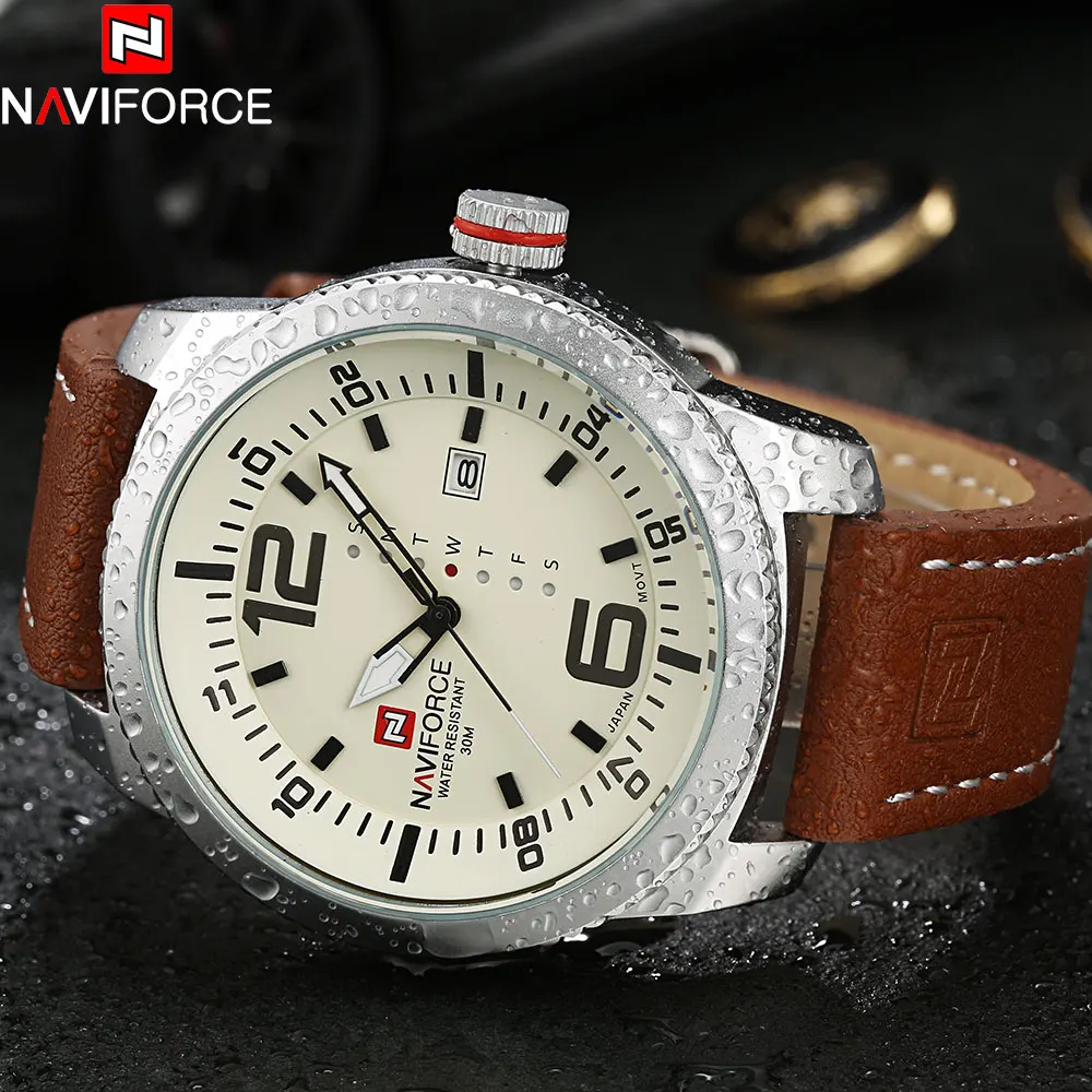 

NAVIFORCE Brand Heren Horloge Relogio Militar Watches Men Quartz Sports Watch Waterproof Fashion Quartz Wrist Watch Male Clock
