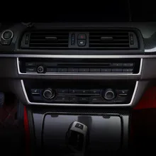 2 шт. Нержавеющая сталь среднего управления CD панель украшения отделка полосы для BMW 5 серии F10 автомобильные аксессуары наклейки