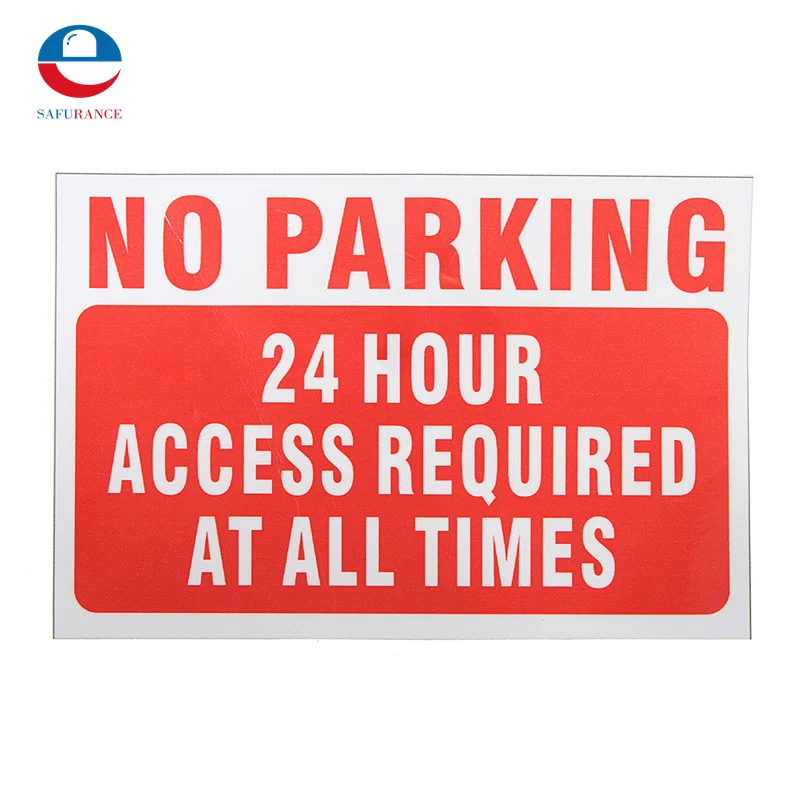 

NEW Waterproof NO Parking At Any Time Warning Sign Vinyl Decal Sticker Red Security And Protection Durable Quality
