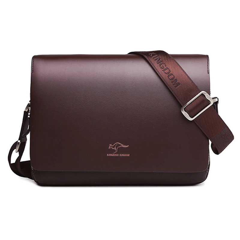 Bag Men Messenger Bags Leather Crossbody Bag Small Handbag Male Business Shoulder Bag,Brown 23X25X8Cm