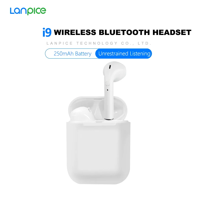 

i9 TWS Mini Wireless Bluetooth Earphone In-Ear Stereo Earbud Headset with Charging Box Mic For All Smart Phone Music Earphone