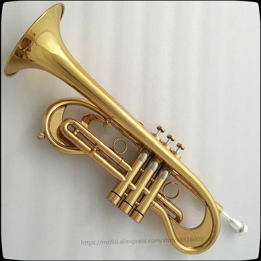 Professional Customized Gold Trumpet Monel Valves Flumpet Horn With Case | Спорт и развлечения