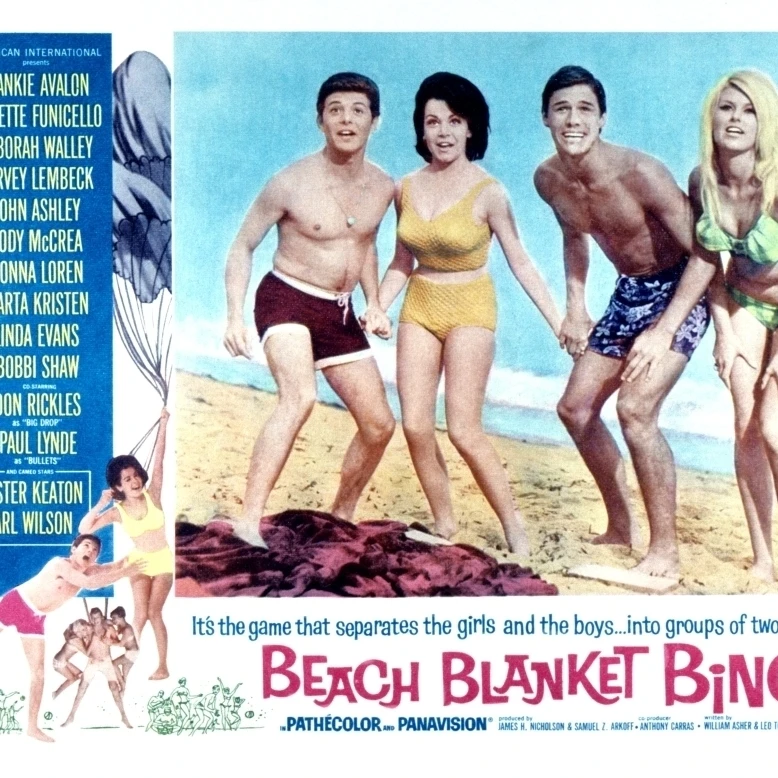 Beach Blanket Bingo Frankie Avalon Annette Funicello Mike Nader 1965 Movie Poster Masterprint (14 x 11)