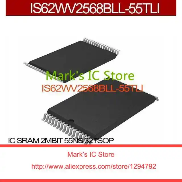 Is62wv2568bll-55tli SRAM memoria SRAM 256kx8bit 2,5-3,6v 55ns 32 TSOP paralelo I Is62wv2568bll-55tli SRAM memoria SRAM 256kx8bit 2,5-3,6v 55ns 32 TSOP paralelo I