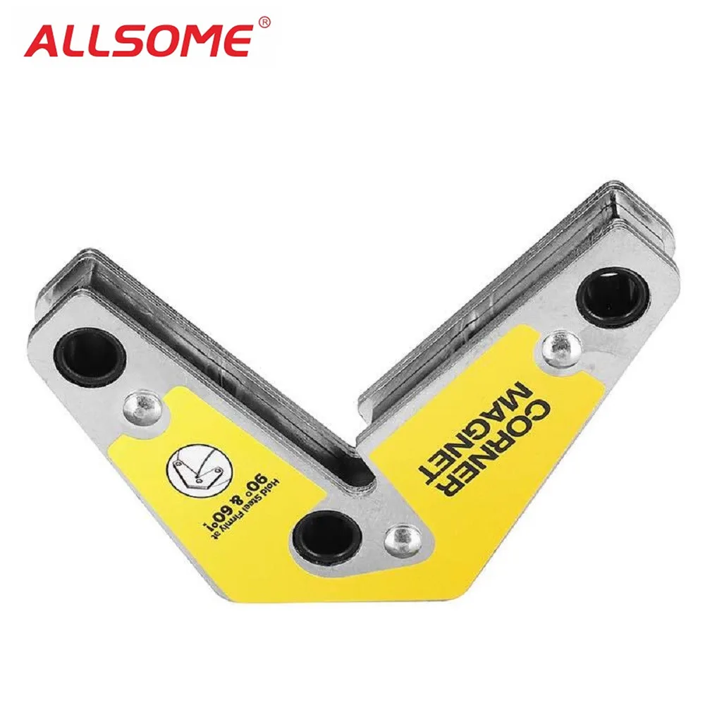 

ALLSOME Magnetic Welding Holder Corner Magnet Positioner Device 60 90 Degree Fixed Angle Welding Tool HT2318