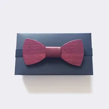 Новое поступление мода ручной работы красный и черный деревянный лук Галстуки бабочка галстуки для мужчин геометрический деревянный галстук-бабочка галстук