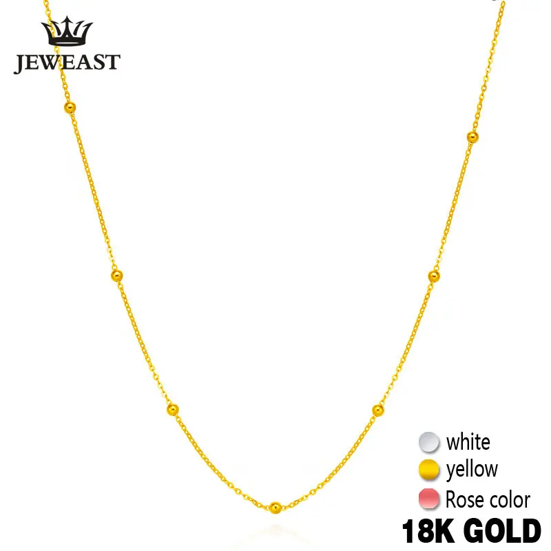 18k Φ белая Желтая роза цепные бусины для женщин подарок девушек Изящные Ювелирные