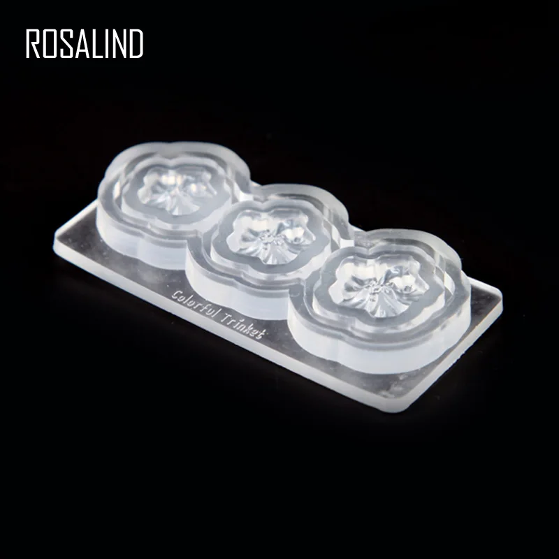 ROSALIND 1 шт. 3D кристалл резьба 10 силиконовые формы кристалл порошок резные инструменты для ногтей красивые трафареты для дизайна ногтей красота