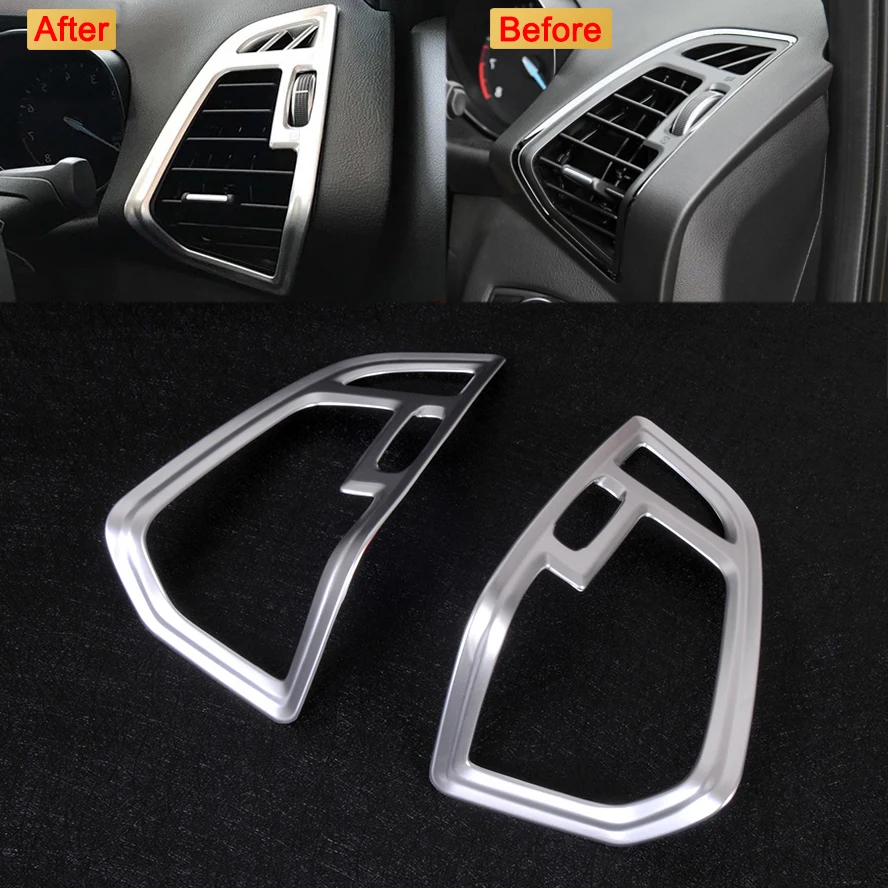 ABS Air Vent Outlet Cover Trim Car AC Air-condition Wind Out styling stickers accessories For Ford Kuga Escape 2017 20186