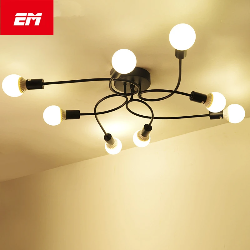 Vintage LED techo Lámparas para sala iluminacion Techo Luz Iluminación accesorio E27 interior Iluminación zxd0034