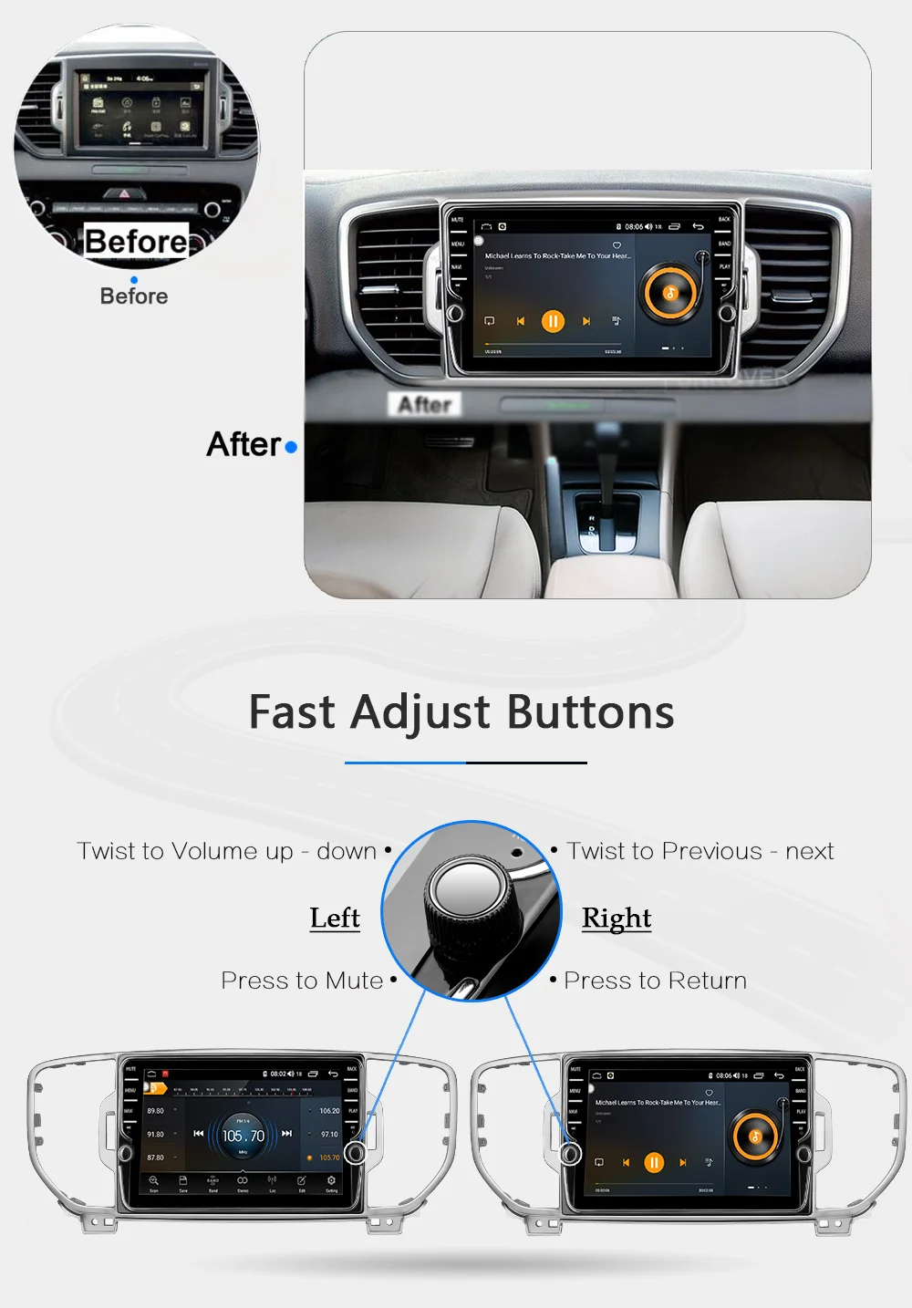 Discount Funrover 8 core android 9.0 2din car dvd multimedia player for KIA sportage 2016 2017 KX5 radio gps navigation stereo WiFi 4GSIM 5 Discount Funrover 8 core android 9.0 2din car dvd multimedia player for KIA sportage 2016 2017 KX5 radio gps navigation stereo WiFi 4GSIM 5