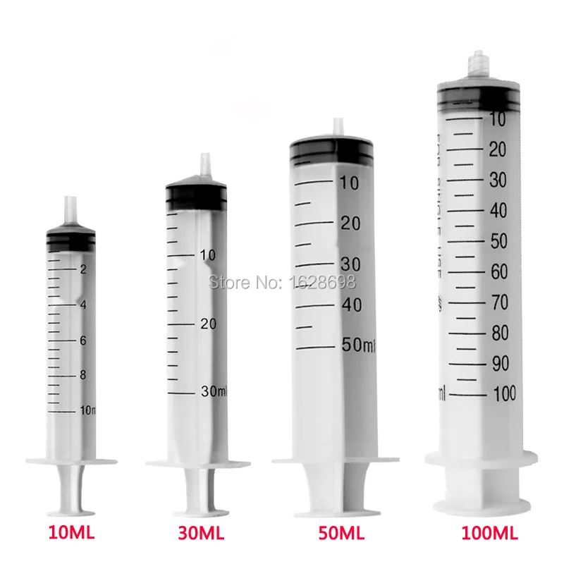 

free shipping 100ml Disposable Syringe with Indelible Ink Graduation Line