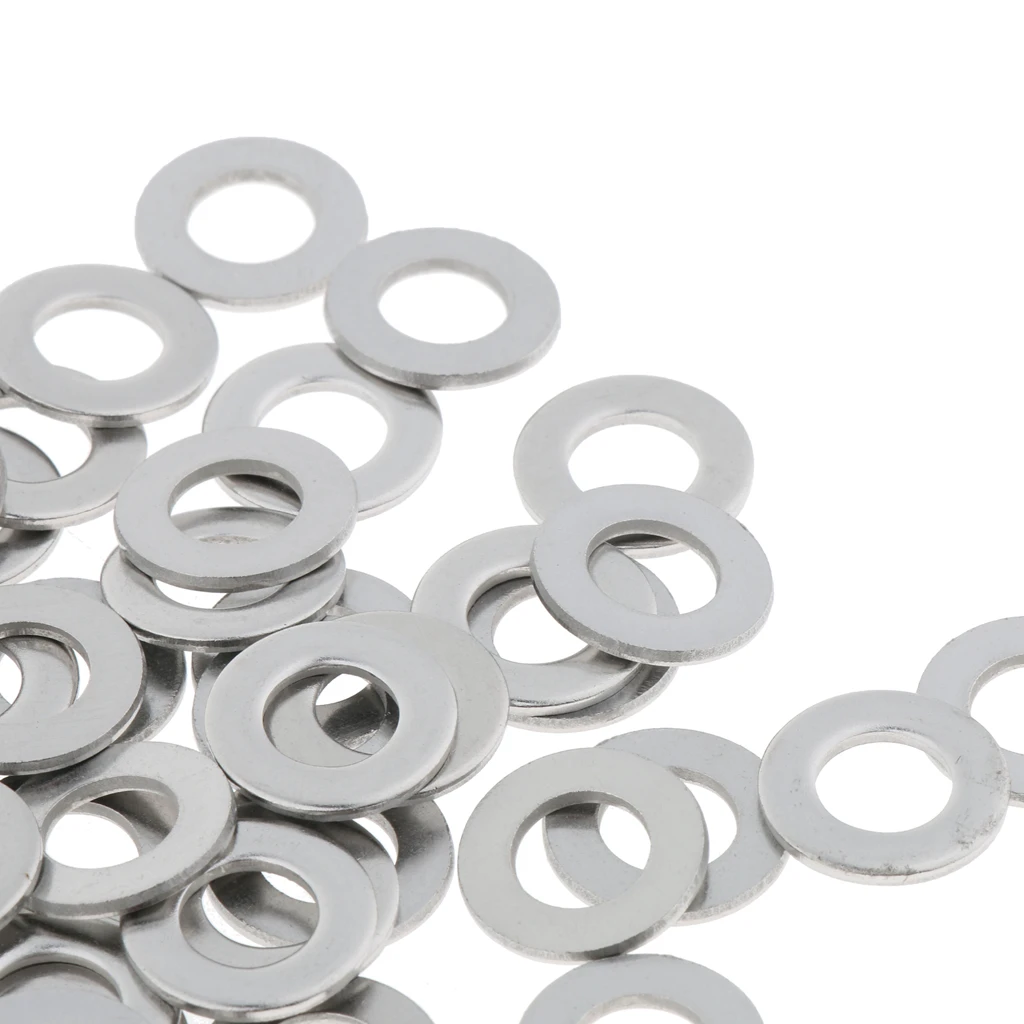 100pcs Stainless Metric Flat Washer Screw Gasket Fastener Spacer M10